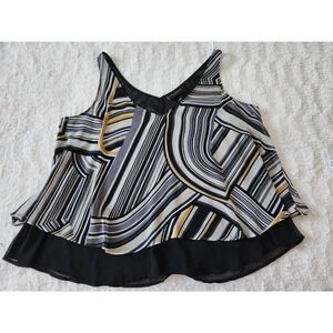 Lane Bryant Top Plus Size 16 Layered V-Neck Sleeveless Casual Pullover